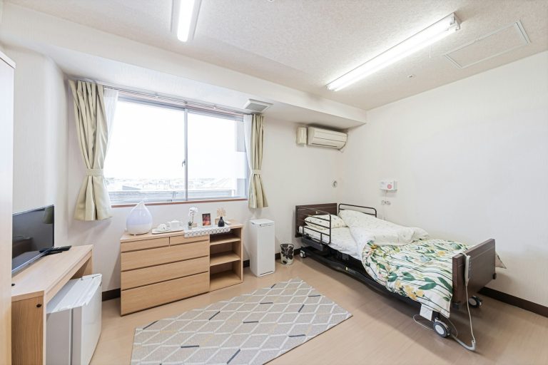 Bright private bedroom in a supported living home